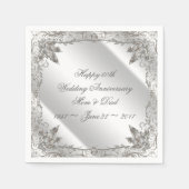 Blüh Diamond 60-Jubiläum Papier Napkins Serviette (Vorderseite)