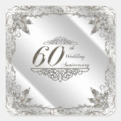 Blüh Diamond 60. Wedding Anniversary Stickers (Vorderseite)