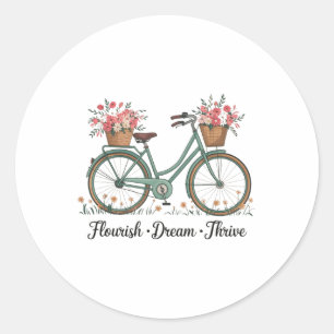 Blüh Dream Thrive Blumenbike Subtle 8647 Trum Runder Aufkleber