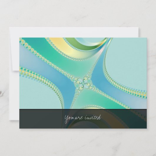 Blüh - Fraktal Art Einladung (Vorderseite)