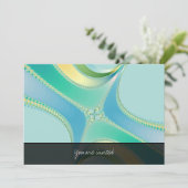 Blüh - Fraktal Art Einladung (Stehend Vorderseite)