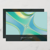 Blüh - Fraktal Art Einladung (Vorne/Hinten)