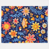 Blüh & Glow 60x80 Fleece Blanket (Vorderseite (Horizontal))