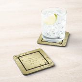 Blüh Gold 50. Hochzeitstag Getränkeuntersetzer (Rechte Seite)