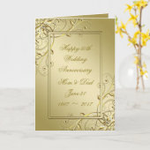 Blüh Gold 50. Hochzeitstag Karte (Gelbe Blume)