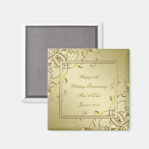 Blüh Gold 50. Hochzeitstag Magnet