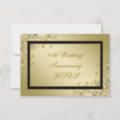 Blüh Gold 50. Hochzeitstag RSVP Karte (Vorderseite)