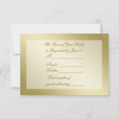 Blüh Gold 50. Hochzeitstag RSVP Karte (Rückseite)
