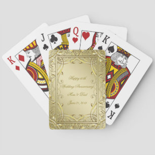 Blüh Gold 50. Hochzeitstag Spielkarten
