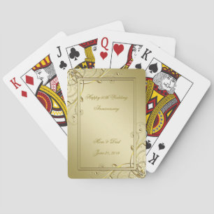 Blüh Gold 50. Hochzeitstag Spielkarten