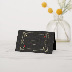 Blüh Gold Art Deco Casino Vegas Poker Hochzeit Platzkarte