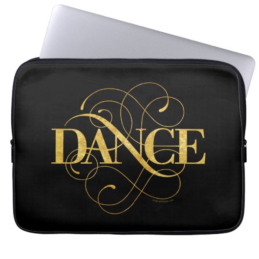 Blüh (Gold) Laptopschutzhülle (Vorderseite)