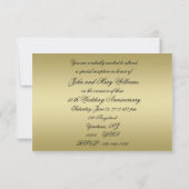 Blüh Golden 50. Hochzeitstag Einladung (Rückseite)