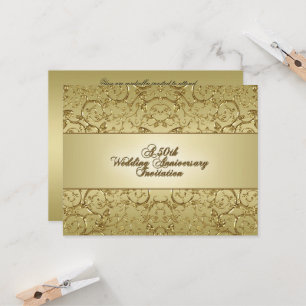 Blüh Golden 50. Hochzeitstag Einladung