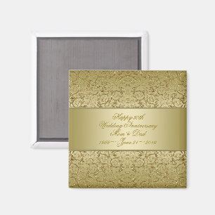 Blüh Golden 50. Hochzeitstag Magnet