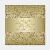 Blüh Golden 50. Hochzeitstag Magnet (Vorne)