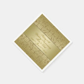 Blüh Golden 50. Hochzeitstag Serviette (Ecke)