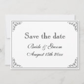 Blüh Grenze Retro Hochzeit speichern Sie die Datum Save The Date (Vorderseite)