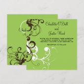 blüh; grüne Hochzeit Einladung (Vorne/Hinten)
