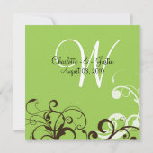 blüh; grüne Hochzeit Einladung (Rückseite)