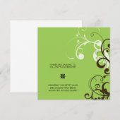 blüh; grüner Empfang Einladung (Vorne/Hinten)