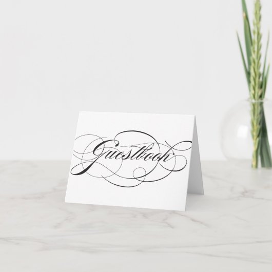 Blüh Guestbook Empfang-Zeichen Feiertagskarte (Vorderseite)