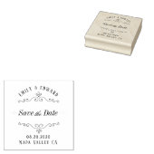 Blüh Hochzeit speichern Sie das Datum Gummistempel (Stempel)