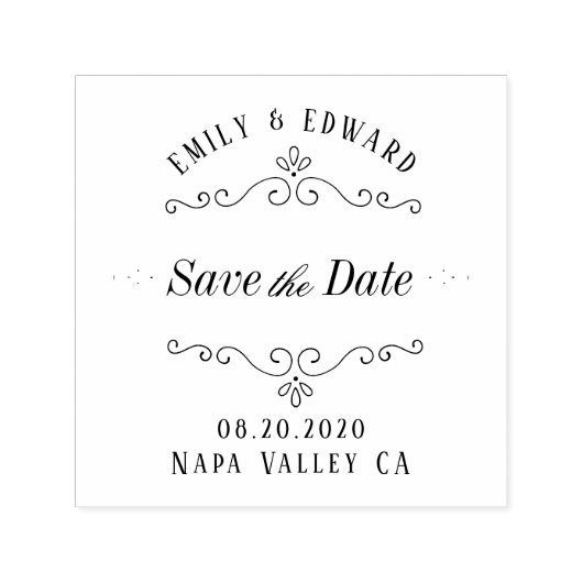 Blüh Hochzeit speichern Sie das Datum Permastempel (Design)