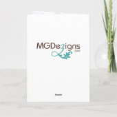 blüh lila monogramm Hochzeit danke (Rückseite)