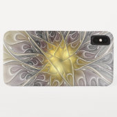 Blüh mit Gold Moderne Abstrakte Fraktal Blume Case-Mate iPhone Hülle (Rückseite (Horizontal))