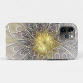 Blüh mit Gold Moderne Abstrakte Fraktal Blume Case-Mate iPhone Hülle (Rückseite (Horizontal))