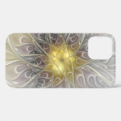 Blüh mit Gold Moderne Abstrakte Fraktal Blume Case-Mate iPhone Hülle (Rückseite (Horizontal))