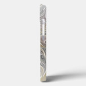 Blüh mit Gold Moderne Abstrakte Fraktal Blume Case-Mate iPhone Hülle (Rückseite / Links)