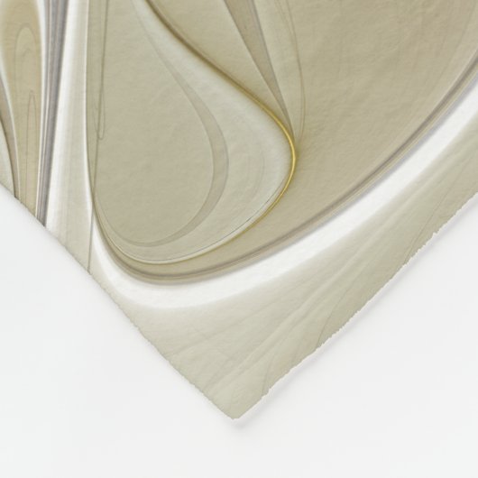 Blüh mit Gold Moderne Abstrakte Fraktal Blume Fleecedecke (Ecke)