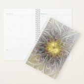 Blüh mit Gold Moderne Abstrakte Fraktal Blume Planer (Anzeige)