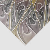 Blüh mit Gold Moderne Abstrakte Fraktal Blume Seidenpapier (Detail)