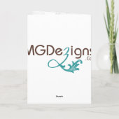 blüh silber monogramm Hochzeit danke (Rückseite)