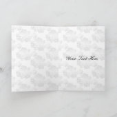 blüh silber monogramm Hochzeit danke (Innenseite)