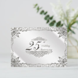 Blüh Silver 25. Hochzeitstag UAWG RSVP Karte