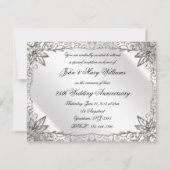 Blüh Silver 25. Wedding Anniversary Einladung (Rückseite)