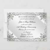 Blüh Silver 25. Wedding Anniversary Einladung (Rückseite)