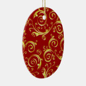 Blüh Swirl Keramik Ornament (Rechts)