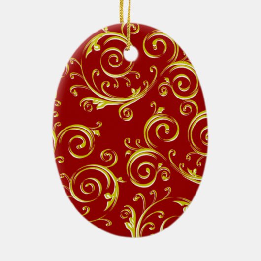 Blüh Swirl Keramik Ornament (Hinten)