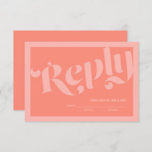 Blüh Typografie Coral Lmon Wedding RSVP