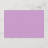 Blüh Typografie Lavender Lilac Wedding Details Begleitkarte (Rückseite)