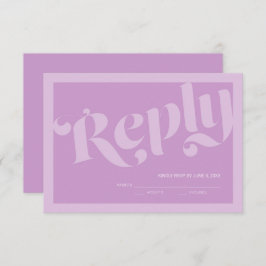 Blüh Typografie Lavender Lilac Wedding RSVP