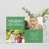 Blüh und Stripes Holiday Gruß Feiertagskarte (Stehend Vorderseite)