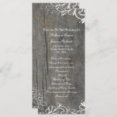 blüh Wirbel Hochzeitsfeiern auf Holzhölzern Programm (Vorne/Hinten)