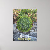 Blüh, wo man in Spiralalalosen-Granit gepflanzt is Leinwanddruck (Vorderseite)