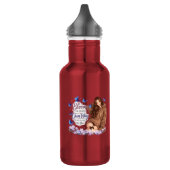Blühe auf Deine Eigene Art Schmetterlings Mädchen Edelstahlflasche (Links)